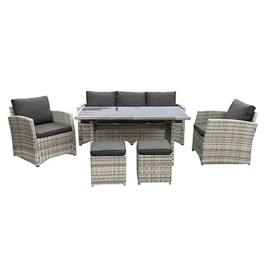 alum rattan sofa set